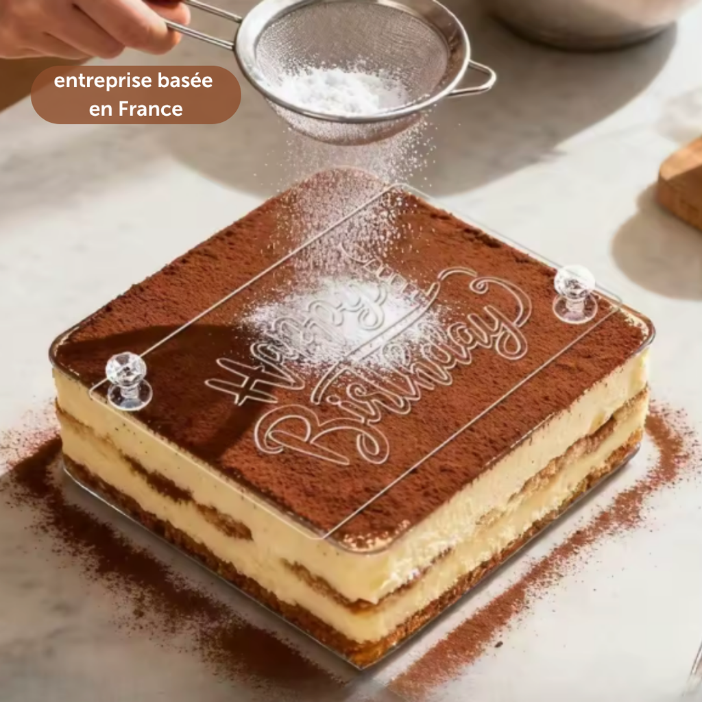 Pochoir en acrylique pour Tiramisu