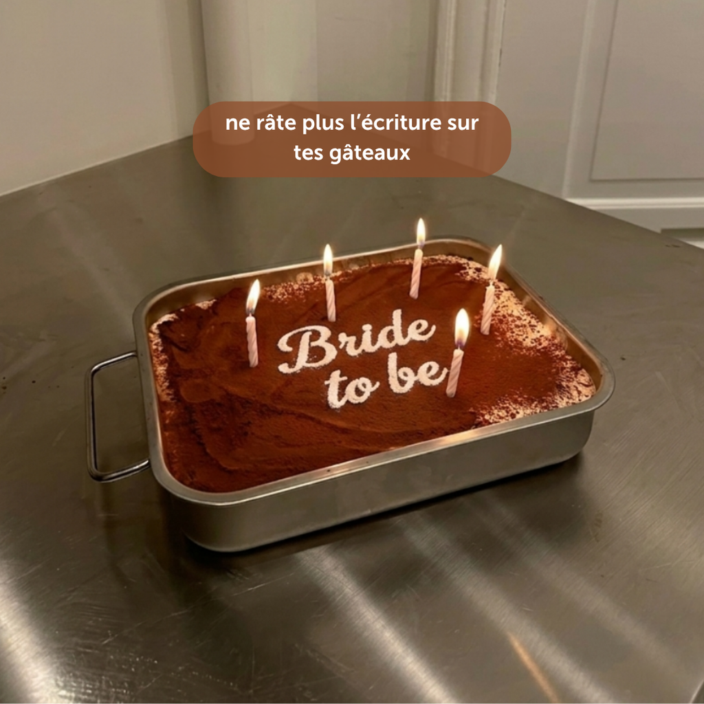 Pochoir en acrylique pour Tiramisu